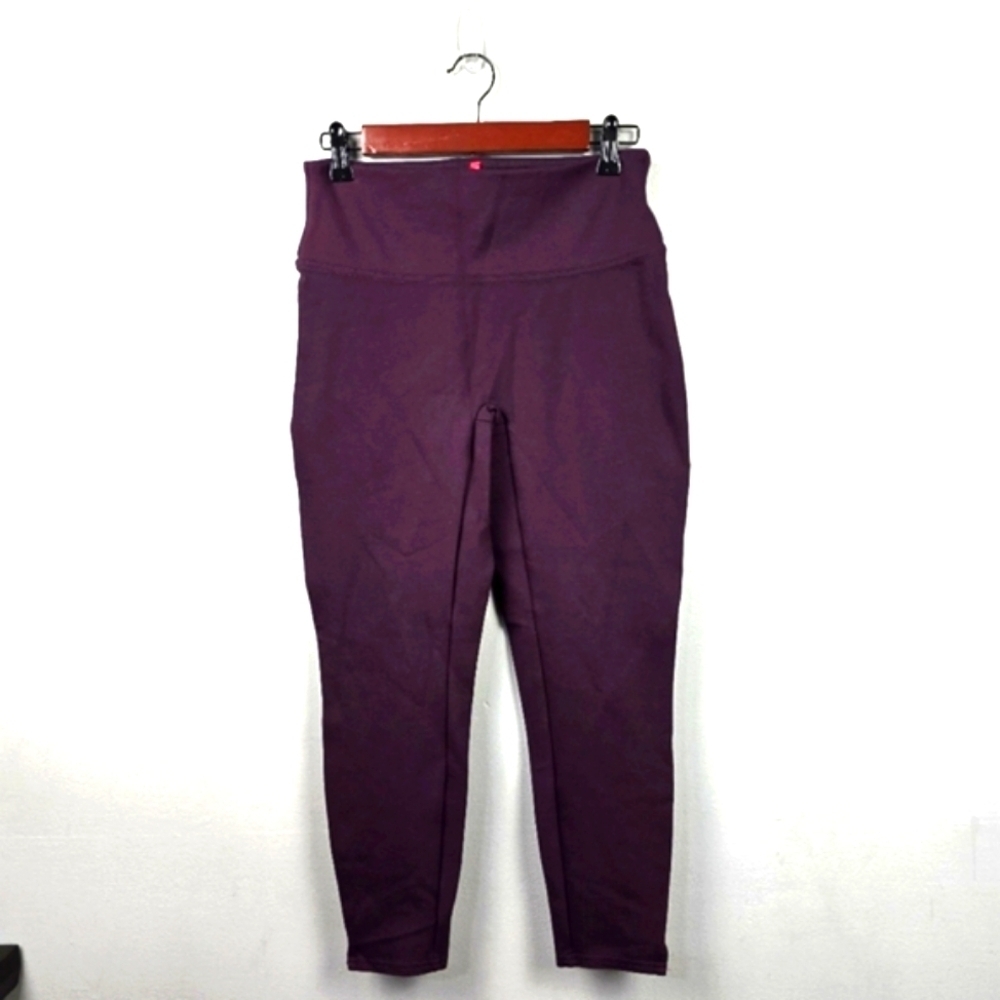 SPANX Ponte Split Hem Leggings Petite‎ 23" Purple Womens Size M